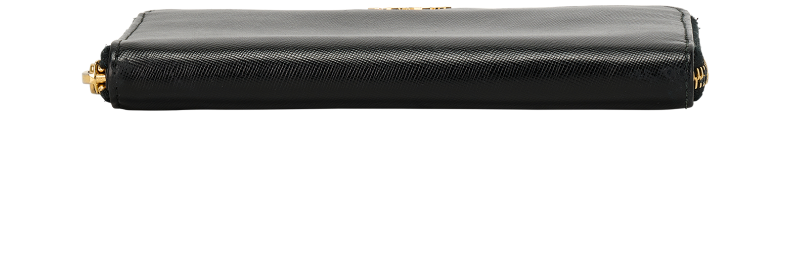 Prada Logo Continental Wallet, &pound;140, Accessories, Black, Leather, Top view